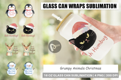 Glass Can Grumpy Animals Christmas Quotes Product Image 1