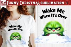 Funny Christmas animal sublimation | Grumpy green mole Product Image 1
