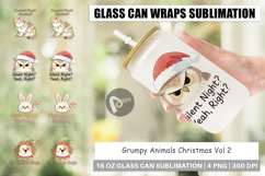 Glass Can Grumpy Animals Christmas Quotes Product Image 1