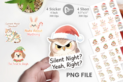 Sticker Grumpy Animals Christmas Quotes Product Image 1