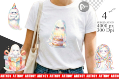 Grumpy Anti Social Ghost Sublimation Product Image 1