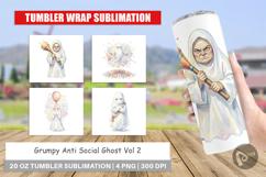 Grumpy Anti Social Ghost Tumbler Product Image 1