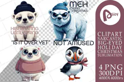 Grumpy Arctic Holiday Sublimation Product Image 1