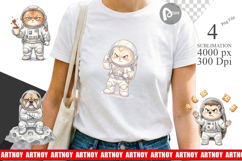 Grumpy Astronaut Pets Sublimation Product Image 1