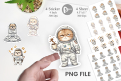 Grumpy Astronaut Pets Sticker Product Image 1