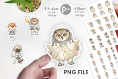 Grumpy Astronaut Pets Sticker Product Image 1