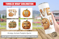 Grumpy Autumn Pumpkin Quote Tumbler Product Image 1