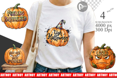 Grumpy Autumn Pumpkin Quote Sublimation Product Image 1