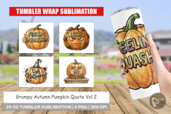 Grumpy Autumn Pumpkin Quote Tumbler Product Image 1