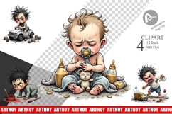 Grumpy Baby Clipart Product Image 1