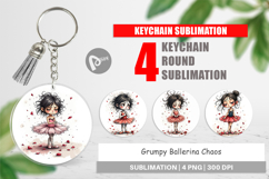 Keychain Grumpy Ballerina Chaos Product Image 1