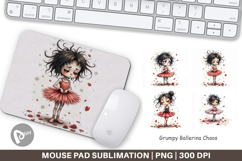 Mouse Pad Grumpy Ballerina Chaos Product Image 1