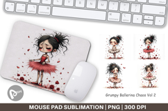Mouse Pad Grumpy Ballerina Chaos Product Image 1