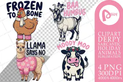 Barnyard Christmas Animals Sublimation Product Image 1
