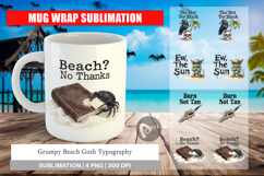 Grumpy Beach Goth Mug Wrap Product Image 1