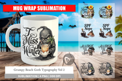 Grumpy Beach Goth Mug Wrap Product Image 1
