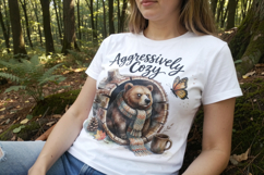 Grumpy Bear Badger Sublimation Product Image 4