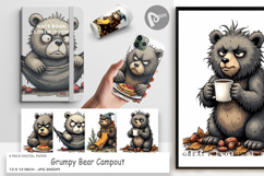 Digital Paper Grumpy Bear Camp Product Image 1