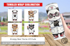Grumpy Bear Nurse Attitude Tumbler Product Image 1