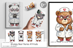 Grumpy Bear Nurse Digital Paper Product Image 1