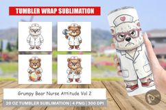 Grumpy Bear Nurse Attitude Tumbler Product Image 1