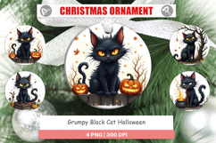 Ornament Grumpy Black Cat Product Image 1