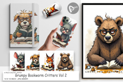 Digital Paper Bookworm Critters Product Image 1