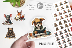 Bookworm Critters Sticker Product Image 1