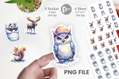 Grumpy Camping Animals Sticker Product Image 1