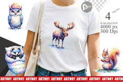 Grumpy Camping Animals Sublimation Product Image 1