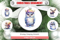 Grumpy Camping Animals Ornament Product Image 1