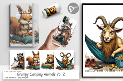 Digital Paper Camping Grumps Product Image 1