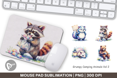 Grumpy Camping Animals Mouse Pad Product Image 1