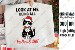 Grumpy Cat Christmas PNG Design Product Image 1