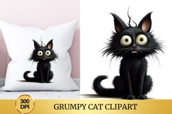 Sarcastic Funny Grumpy Cat, black Cat sublimation Product Image 1