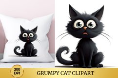 Sarcastic Funny Grumpy Cat, black Cat sublimation Product Image 1