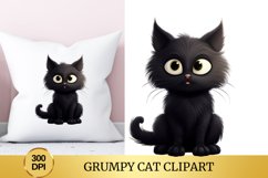 Sarcastic Funny Grumpy Cat, black Cat sublimation Product Image 1