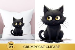 Sarcastic Funny Grumpy Cat, black Cat sublimation Product Image 1