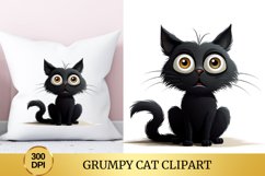 Sarcastic Funny Grumpy Cat, black Cat sublimation Product Image 1