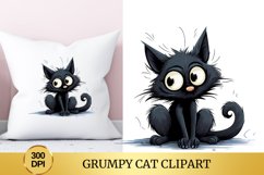 Sarcastic Funny Grumpy Cat, black Cat sublimation Product Image 1