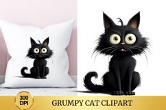 Sarcastic Funny Grumpy Cat, black Cat sublimation Product Image 1