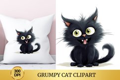 Sarcastic Funny Grumpy Cat, black Cat sublimation Product Image 1