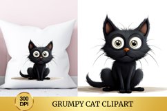 Sarcastic Funny Grumpy Cat, black Cat sublimation Product Image 1