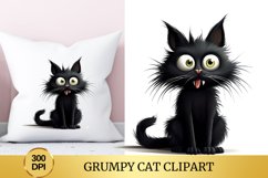 Sarcastic Funny Grumpy Cat, black Cat sublimation Product Image 1