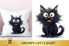 Sarcastic Funny Grumpy Cat, black Cat sublimation Product Image 1