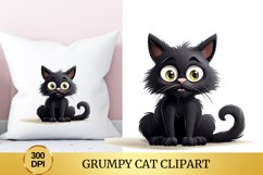 Sarcastic Funny Grumpy Cat, black Cat sublimation Product Image 1