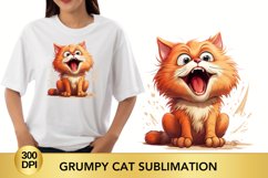 Sarcastic Orange Grumpy Cat, Grumpy Cat sublimation Product Image 1