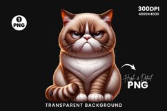 clipart png, grumpy Clipart, grumpy png, sublimation designs, animals clipart, cat grumpy clipart, sublimation clipart, Funny grumpy animal png, Funny animal clipart, sublimation png,