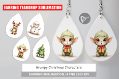 Grumpy Christmas Earring Product Image 1