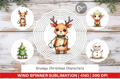 Grumpy Christmas Wind Spinner Product Image 1